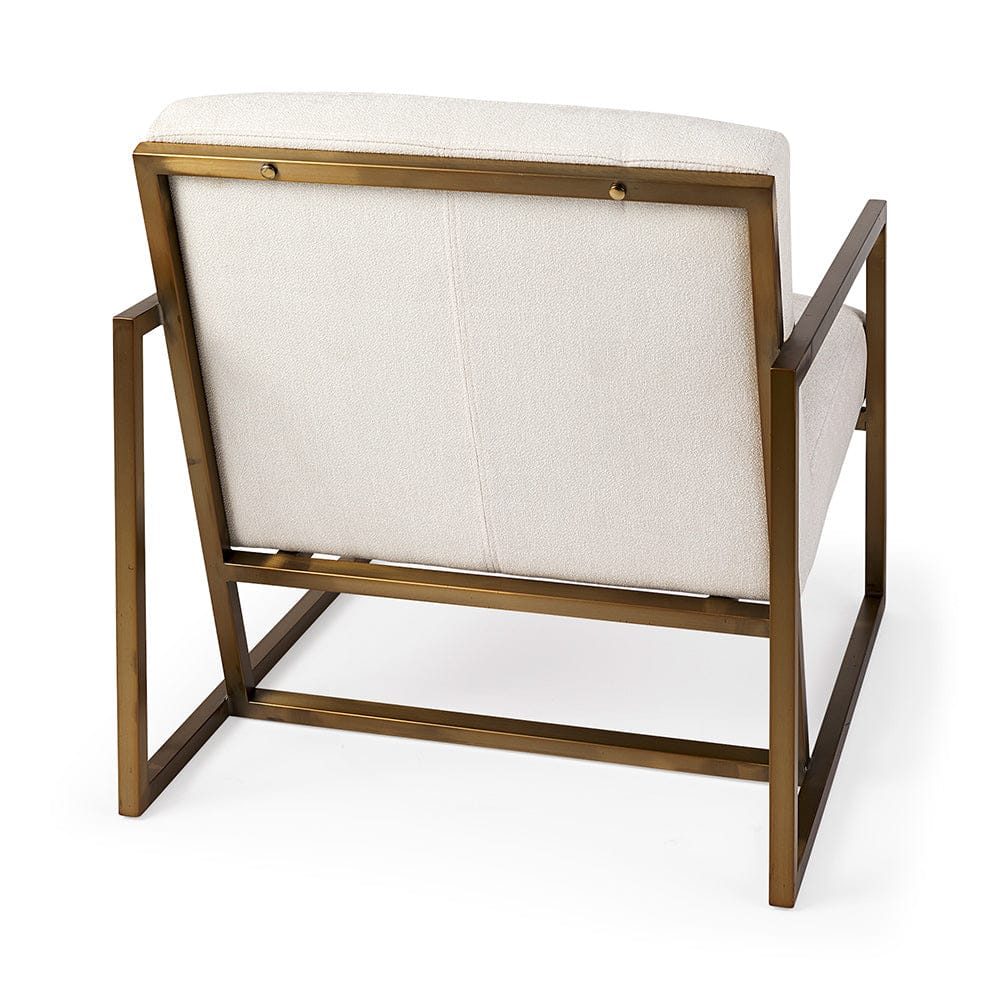 Mercana - Armelle Cream Fabric Seat W/Gold Metal Frame Accent Chair - 69450 view 5