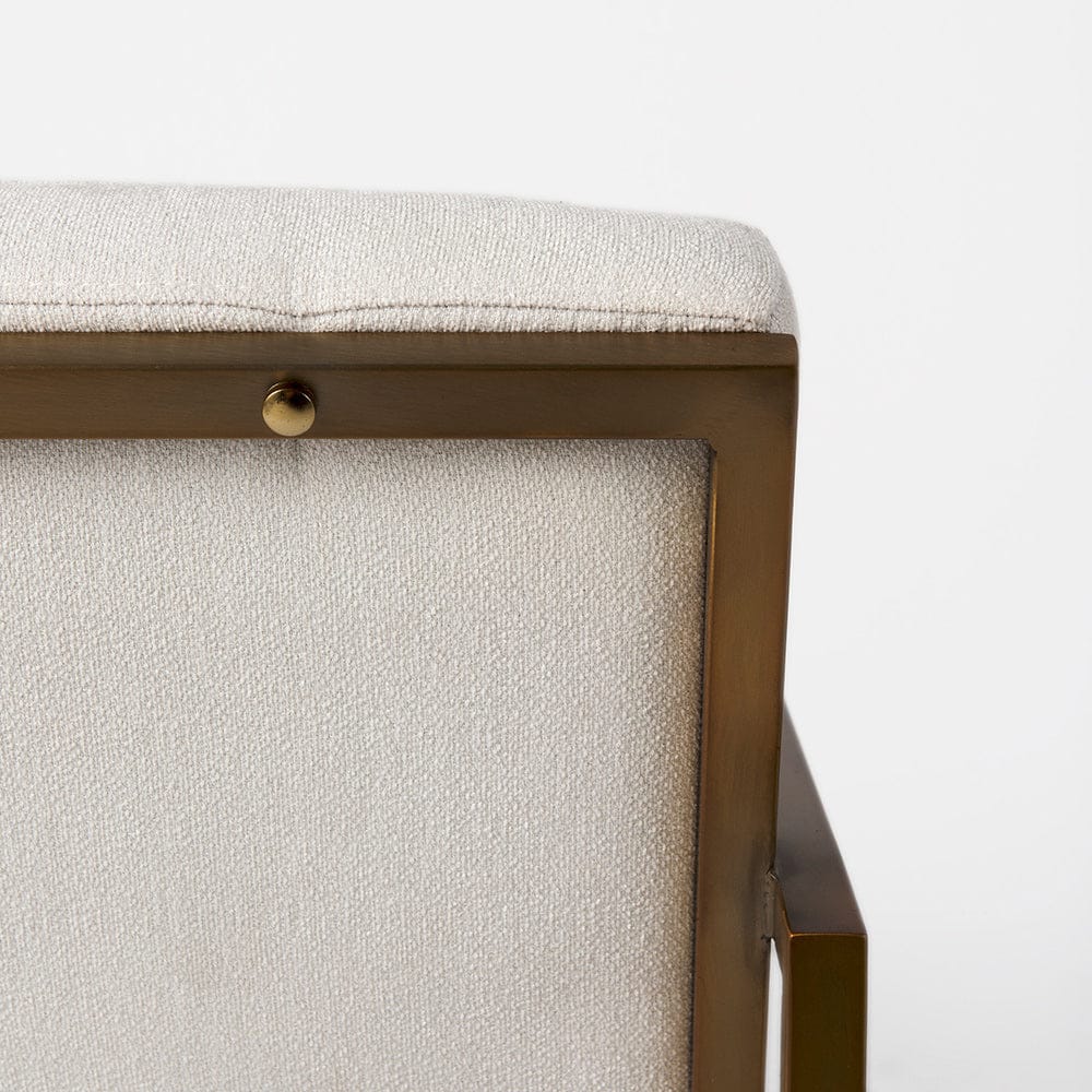 Mercana - Armelle Cream Fabric Seat W/Gold Metal Frame Accent Chair - 69450 view 9