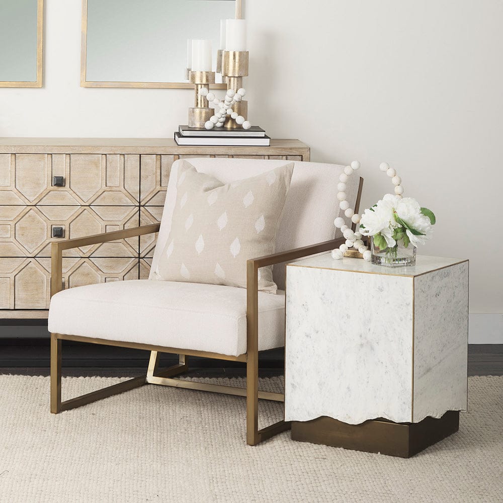 Mercana - Armelle Cream Fabric Seat W/Gold Metal Frame Accent Chair - 69450 view 12