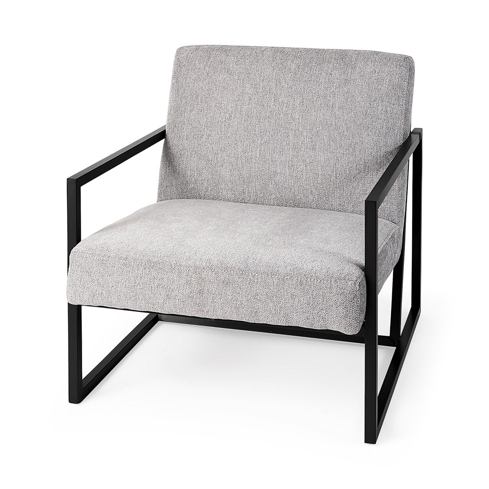 Mercana - Armelle Gray Fabric Seat W/Black Metal Frame Accent Chair - 69453_CLOSEOUT view 1
