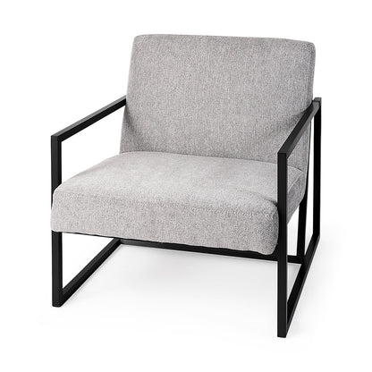 Mercana - Armelle Gray Fabric Seat W/Black Metal Frame Accent Chair - 69453_CLOSEOUT view 1