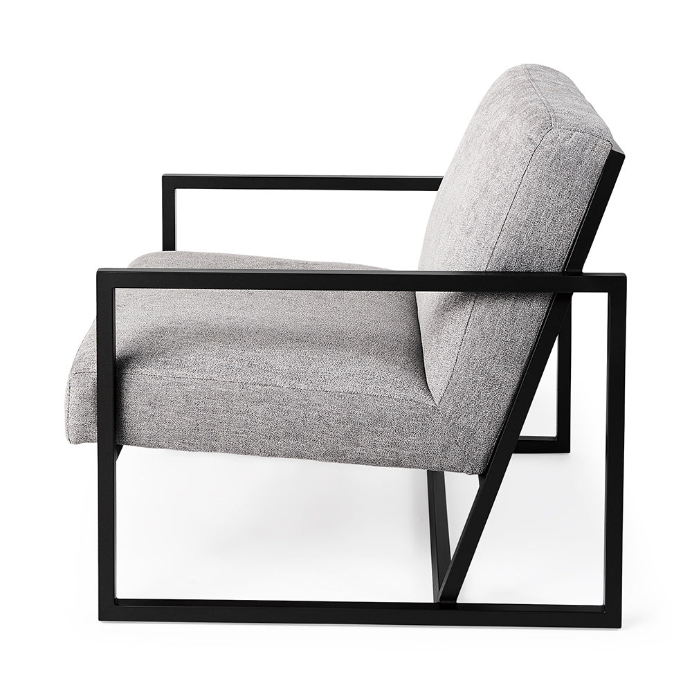 Mercana - Armelle Gray Fabric Seat W/Black Metal Frame Accent Chair - 69453_CLOSEOUT view 3