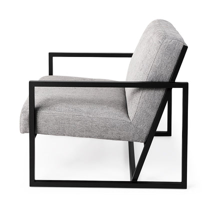 Mercana - Armelle Gray Fabric Seat W/Black Metal Frame Accent Chair - 69453_CLOSEOUT view 3