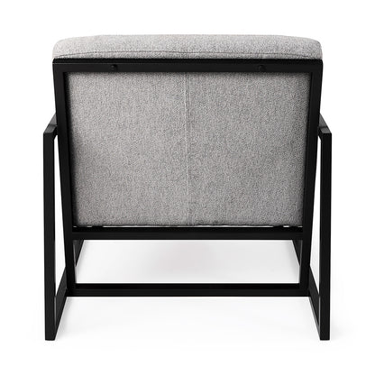 Mercana - Armelle Gray Fabric Seat W/Black Metal Frame Accent Chair - 69453_CLOSEOUT view 4