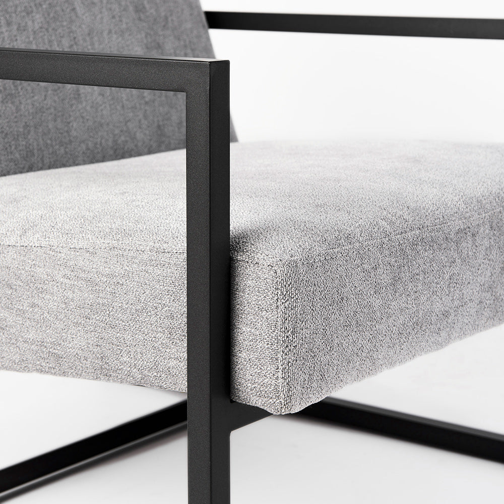 Mercana - Armelle Gray Fabric Seat W/Black Metal Frame Accent Chair - 69453_CLOSEOUT view 7