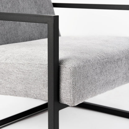 Mercana - Armelle Gray Fabric Seat W/Black Metal Frame Accent Chair - 69453_CLOSEOUT view 7