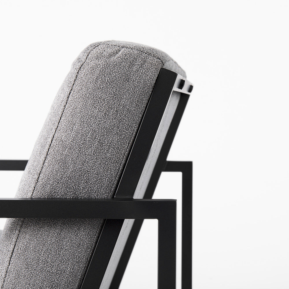 Mercana - Armelle Gray Fabric Seat W/Black Metal Frame Accent Chair - 69453_CLOSEOUT view 8