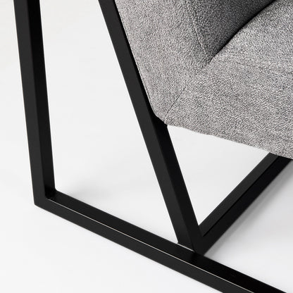 Mercana - Armelle Gray Fabric Seat W/Black Metal Frame Accent Chair - 69453_CLOSEOUT view 10