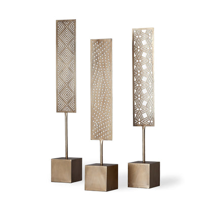 Mercana - Arondale 4L x 12W Gold Cutout Decorative Objects (Set of 3) - 67797 view 1