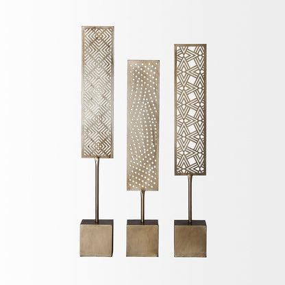 Mercana - Arondale 4L x 12W Gold Cutout Decorative Objects (Set of 3) - 67797 view 5