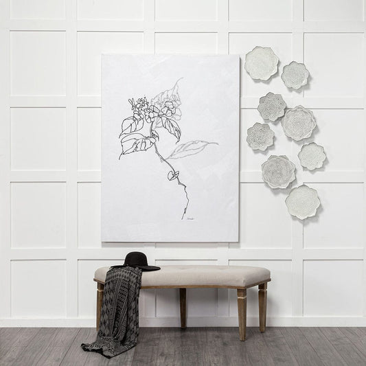 Mercana - Arrangement I by Hiraki a Hand Embellished Textured Canvas - 101820-L view 2