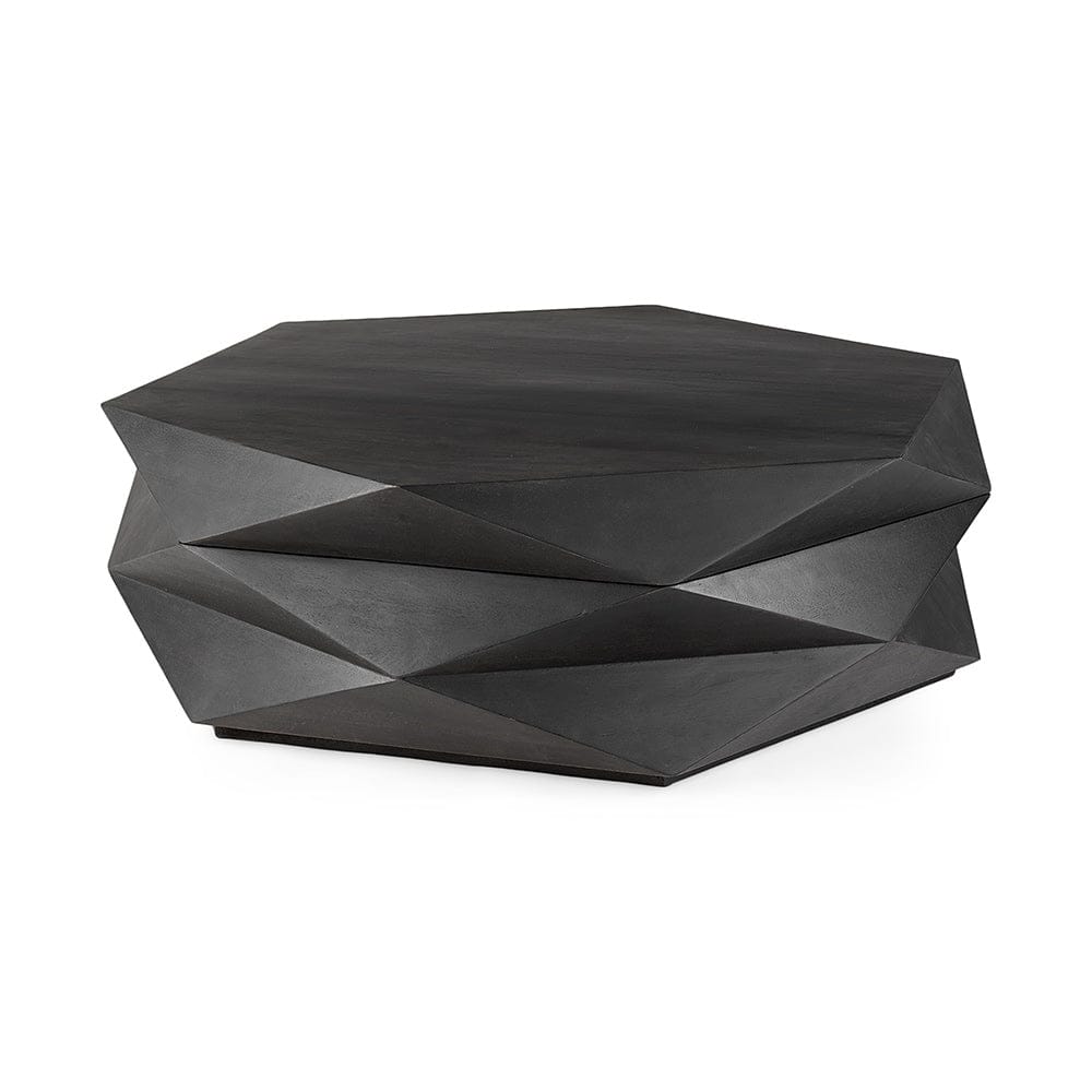 Mercana - Arreto Black Solid Wood Hexagonal Storage Coffee Table - 69541 view 1