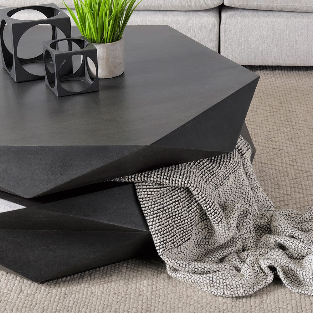 Mercana - Arreto Black Solid Wood Hexagonal Storage Coffee Table - 69541 view 11