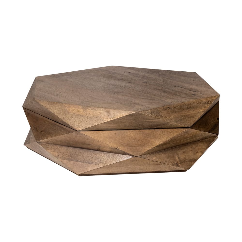 Mercana - Arreto Hexagonal Hinged Solid Wood Top and Base Coffee Table - 68229 view 1