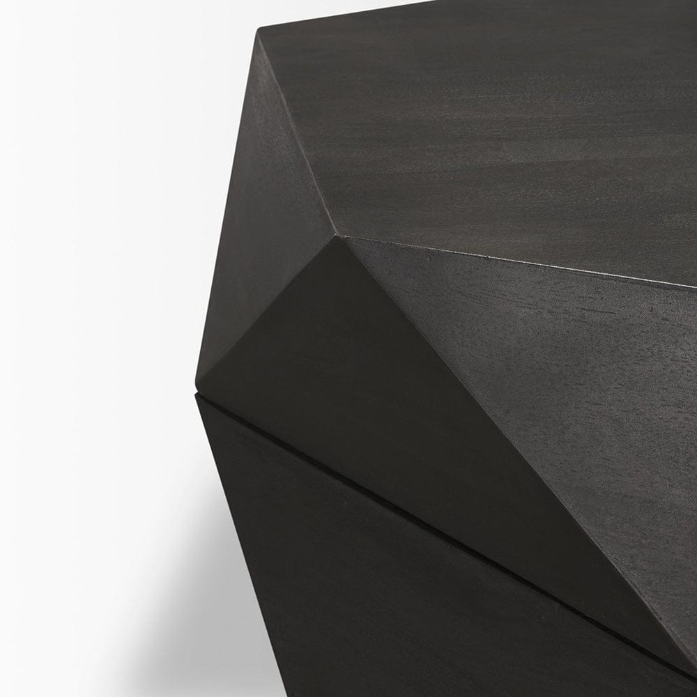Mercana - Arreto Hexagonal Hinged Solid Wood Top and Base Coffee Table, Black - 70567 view 7