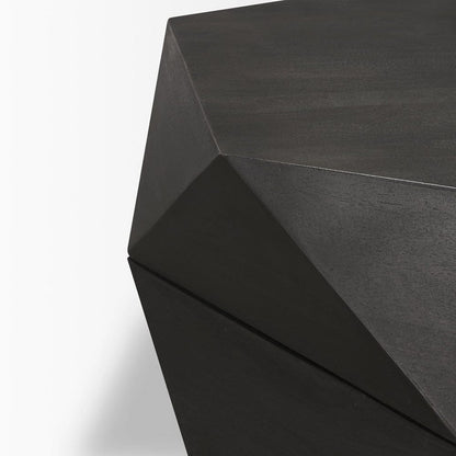 Mercana - Arreto Hexagonal Hinged Solid Wood Top and Base Coffee Table, Black - 70567 view 7