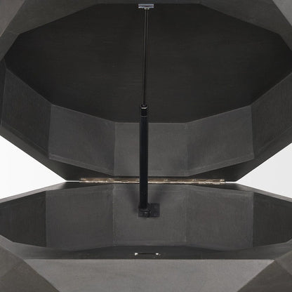 Mercana - Arreto Hexagonal Hinged Solid Wood Top and Base Coffee Table, Black - 70567 view 9