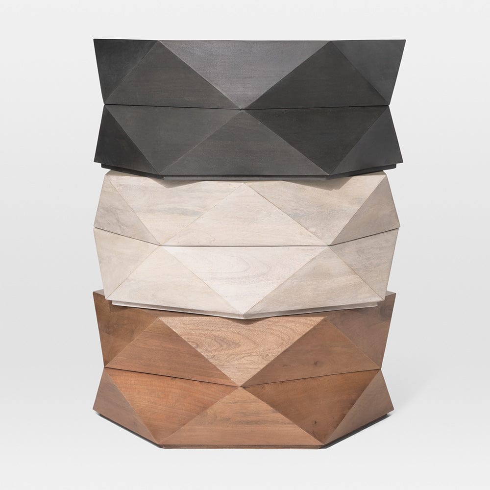 Mercana - Arreto Hexagonal Hinged Solid Wood Top and Base Coffee Table, Black - 70567 view 11