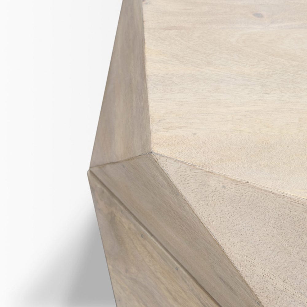 Mercana - Arreto Hexagonal Hinged Solid Wood Top and Base Coffee Table, White - 70568 view 7