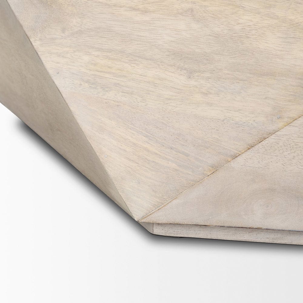 Mercana - Arreto Hexagonal Hinged Solid Wood Top and Base Coffee Table, White - 70568 view 8