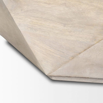 Mercana - Arreto Hexagonal Hinged Solid Wood Top and Base Coffee Table, White - 70568 view 8