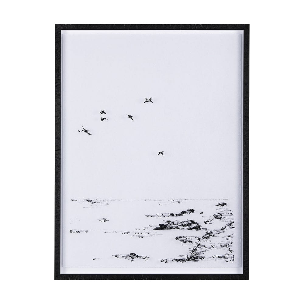 Mercana - Arriving II by Mercana Studio a Hand Embellished Textured Framed Art Print Matted under Glass - 14851 view 1