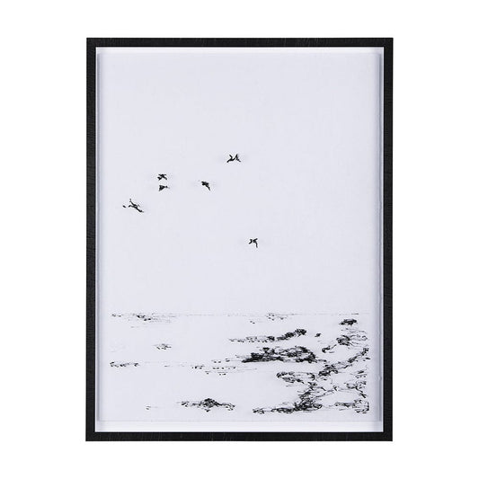 Mercana - Arriving II by Mercana Studio a Hand Embellished Textured Framed Art Print Matted under Glass - 14851 view 1