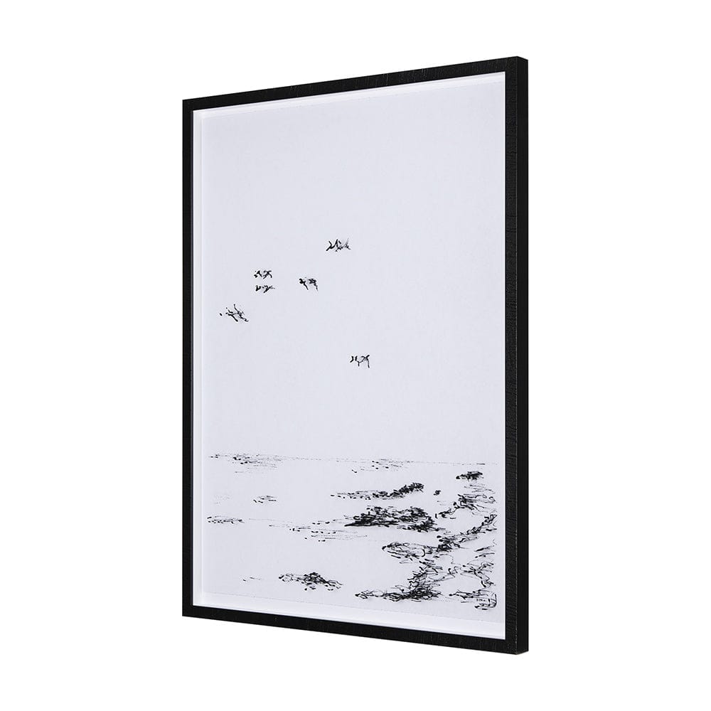 Mercana - Arriving II by Mercana Studio a Hand Embellished Textured Framed Art Print Matted under Glass - 14851 view 2
