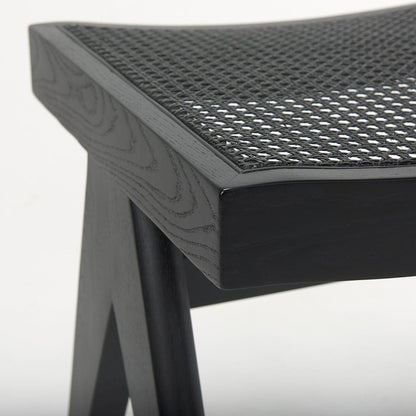 Mercana - Arvin 21.7L x 17.7W x 18.1H Black Wooden Stool - 70071 view 6
