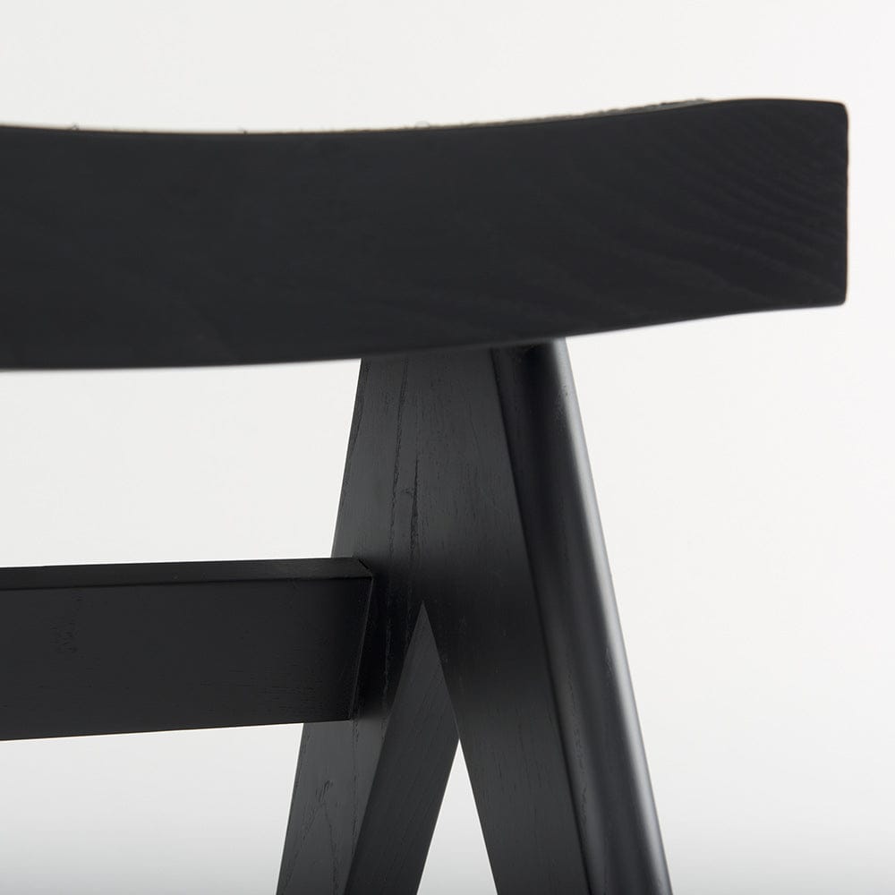 Mercana - Arvin 21.7L x 17.7W x 18.1H Black Wooden Stool - 70071 view 9