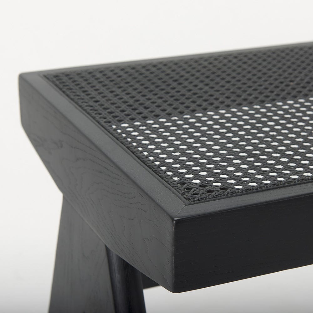 Mercana - Arvin 59.1L x 17.7W x 18.1H Black Wooden Bench - 70069_CLOSEOUT view 6