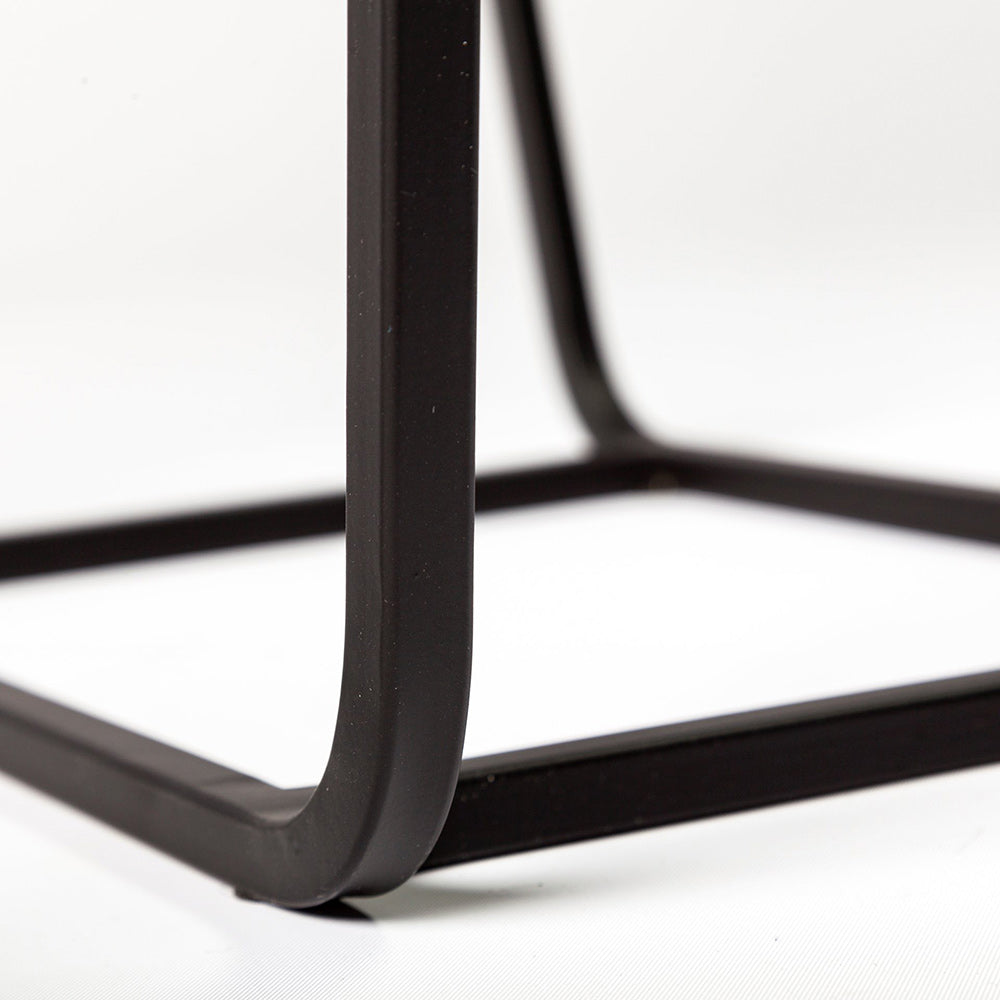 Mercana - Arya 24L x 10W Black Rectangular Glass Top Iron Frame Accent Table (Set of 2) - 68941 view 9