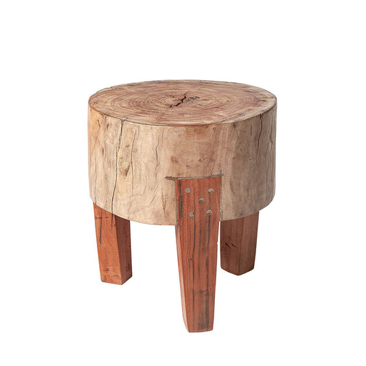 Mercana - Asco 15"H Rustic Solid Reclaimed Wood Stool - 68901 view 1