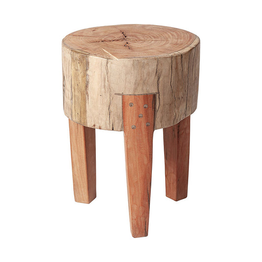 Mercana - Asco 18"H Rustic Solid Reclaimed Wood Stool - 68900 view 1
