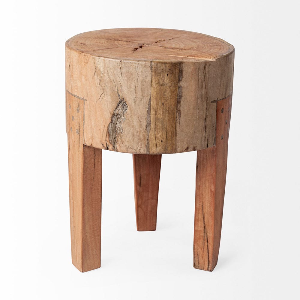 Mercana - Asco 18"H Rustic Solid Reclaimed Wood Stool - 68900 view 5