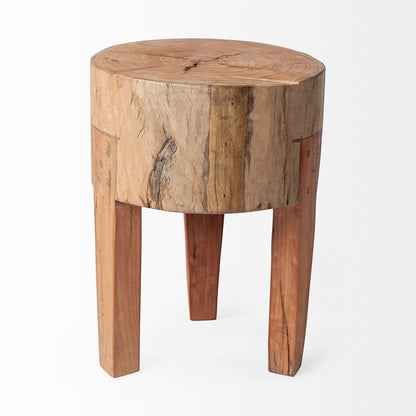 Mercana - Asco 18"H Rustic Solid Reclaimed Wood Stool - 68900 view 5