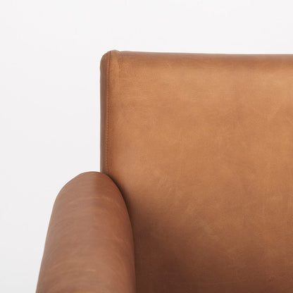 Mercana - Ashton Brown Leather w/ Light Wood Accent Chair - 69817 view 6