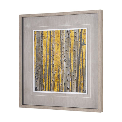 Mercana - Aspen Trees 3 by Jamie Cook a Hand Embelished Textured Framed Art Print Matted under Glass - 12962 view 2