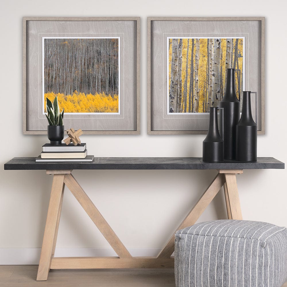 Mercana - Aspen Trees 3 by Jamie Cook a Hand Embelished Textured Framed Art Print Matted under Glass - 12962 view 7