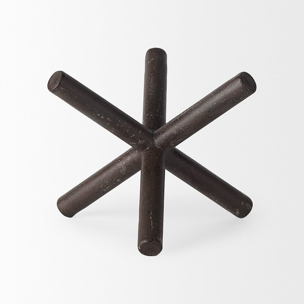 Mercana - Astericks II Medium 8L x 7W Brown Metal Decor Object - 67201 view 5
