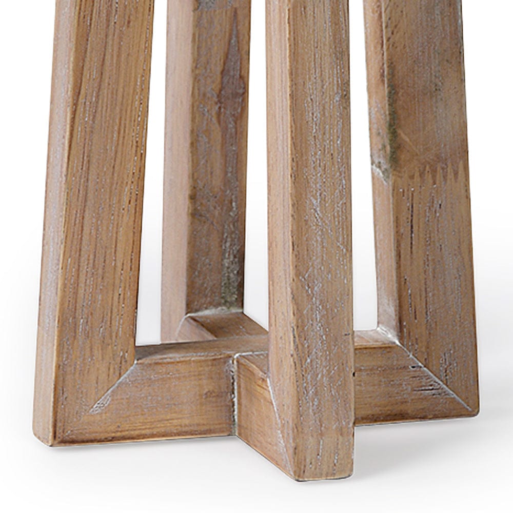 Mercana - Astra Large Light Brown Wood Pedestal Base Table Candle Holder - 68636 view 5