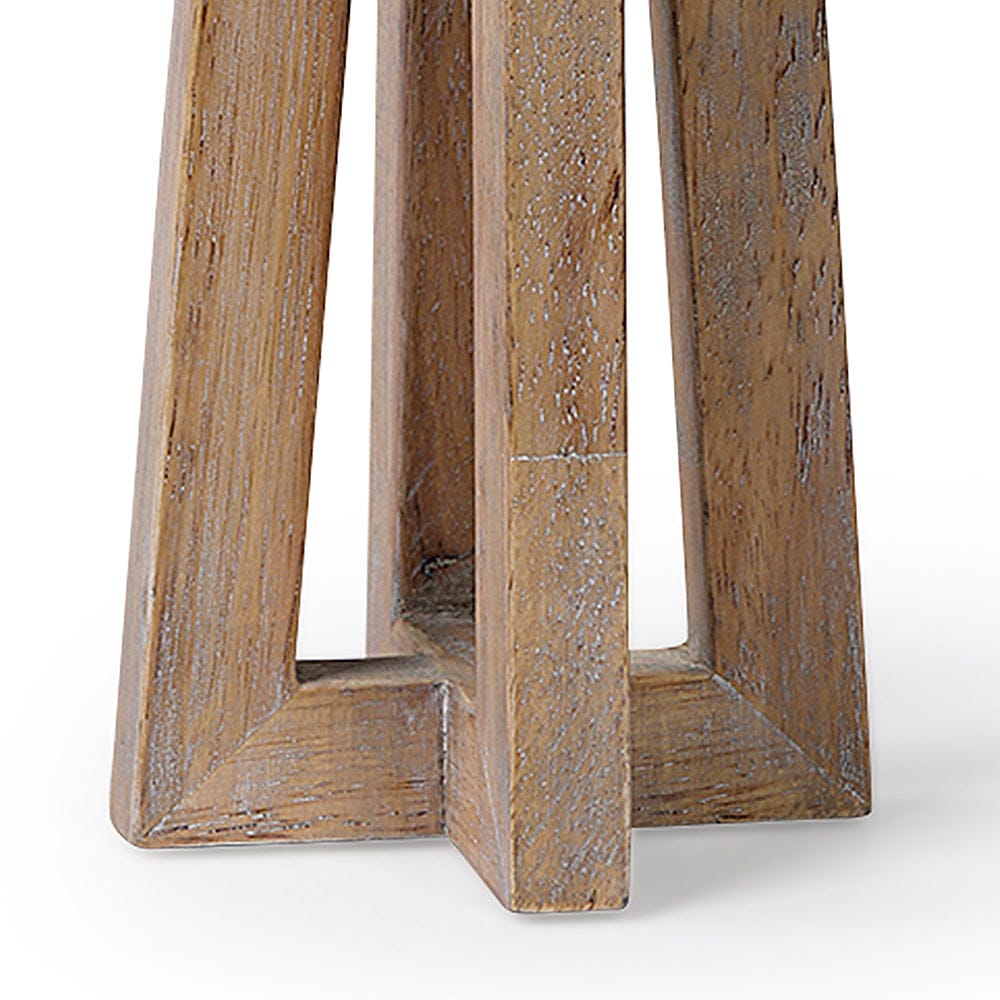 Mercana - Astra Small Light Brown Wood Pedestal Base Table Candle Holder - 68635 view 5