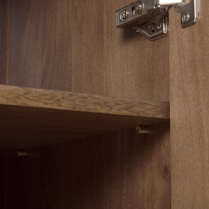 Mercana - Astrid 36.0L x 17.0W x 70.0H Medium Brown Solid Wood Armoire - 69942 view 10