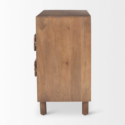 Mercana - Astrid 36L x 17W x 30.3H Medium Brown Solid Wood 3 Drawer Cabinet - 69941 view 3