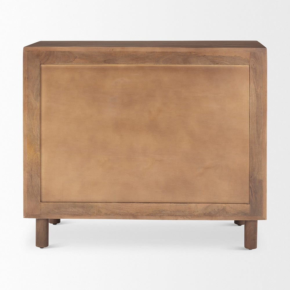 Mercana - Astrid 36L x 17W x 30.3H Medium Brown Solid Wood 3 Drawer Cabinet - 69941 view 4