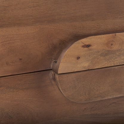 Mercana - Astrid 71L x 17W x 30.3H Medium Brown Solid Wood 6 Drawer Sideboard - 69940 view 9