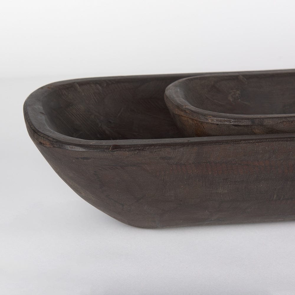 Mercana - Athena Extra Large Black-Brown Reclaimed Wood Trays (Set of 2) - 70150 view 6
