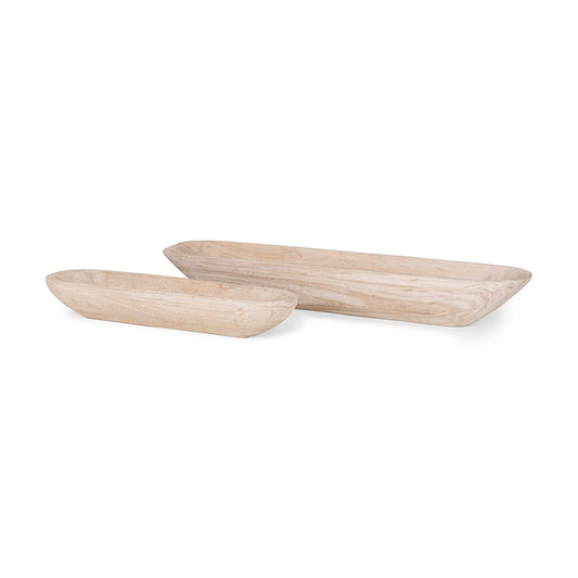Mercana - Athena Extra Large Light-Wash Reclaimed Wood Trays (Set of 2) - 70148 view 1