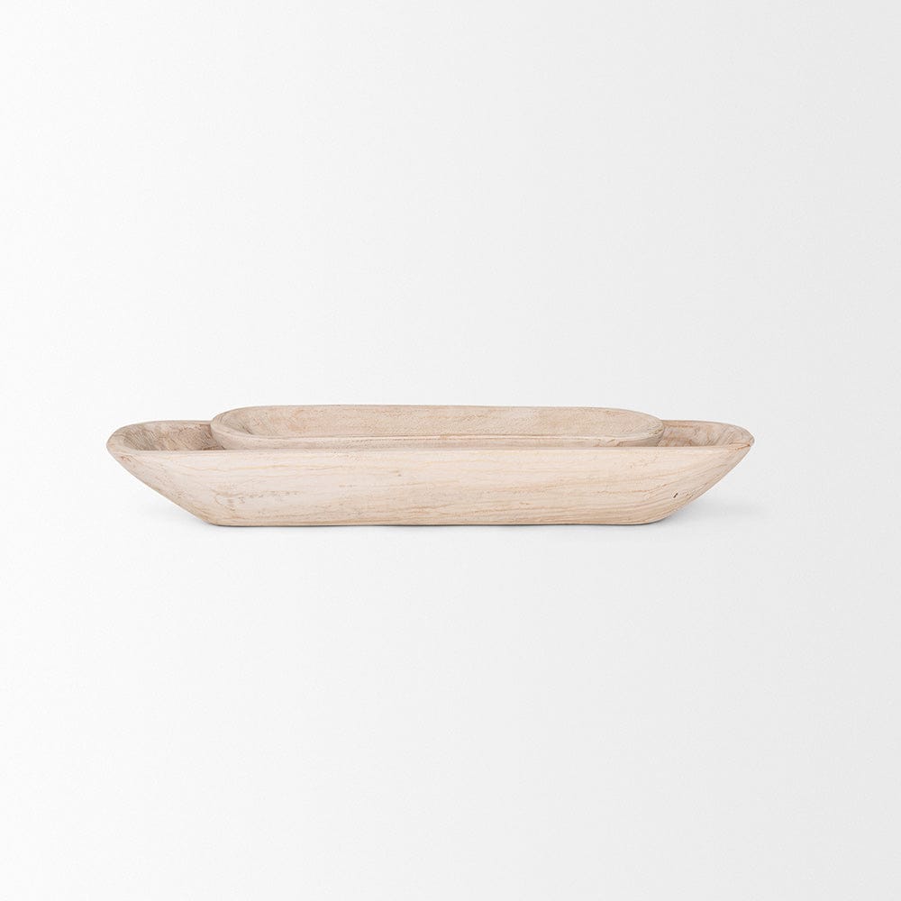 Mercana - Athena Extra Large Light-Wash Reclaimed Wood Trays (Set of 2) - 70148 view 5