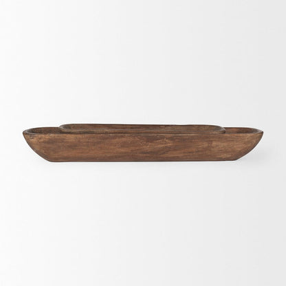 Mercana - Athena Extra Large Medium Brown Reclaimed Wood Trays (Set of 2) - 70149 view 5
